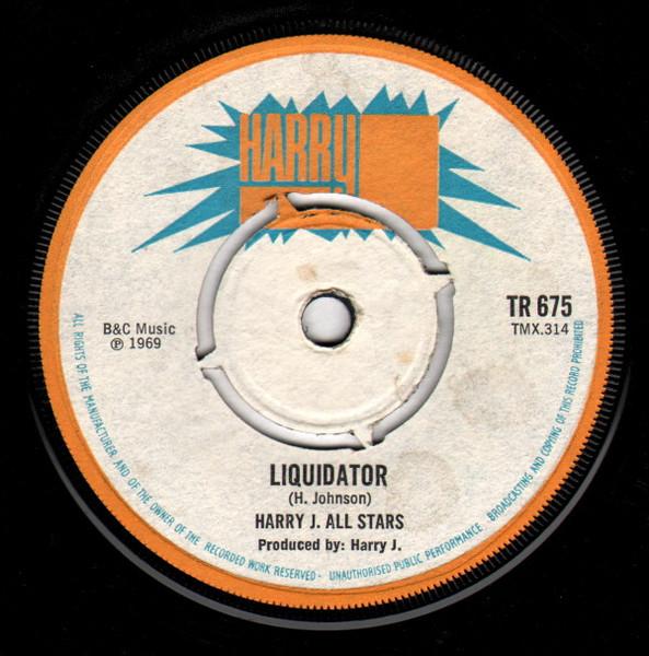 7inch Record HARRY J. ALL STARS GLEN DAVE Liquidator La La Always Stay TR675 Harry J Records 1969 UK Reggae Ska Dub Used