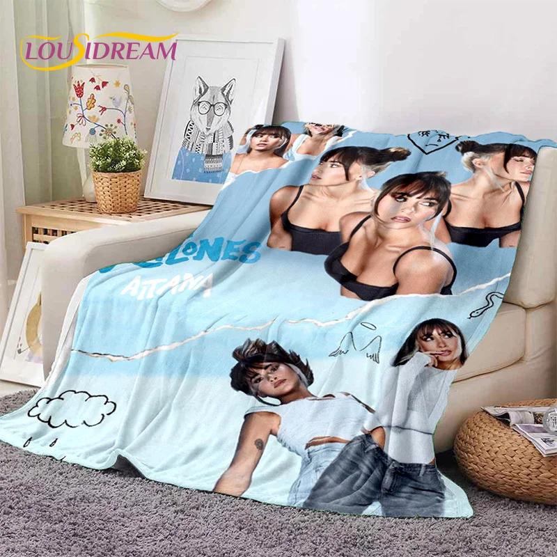 3D Cute Aitana Spanish Singer Soft Blankets,Keep Warm Throw Blanket Comfortable Blanket for Picnic Beds Sofa Home Bedroom Gifts