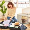 New Hat Box Convenient Round Travel Hat Box Organizer Foldable Dustproof Case Bag for Dormitory Hotel Closet