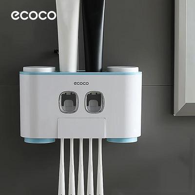 Wall-Mounted Punch-Free Toothbrush Holder with Cups
