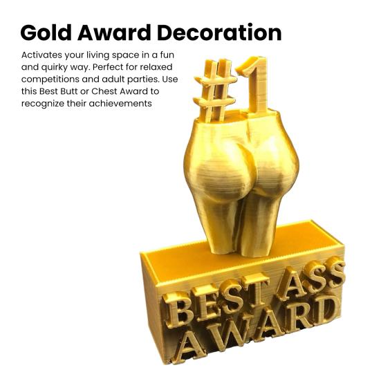 Best Ass Award Creative Best Boobs Award Ornament Funny Golden Trophy Statue for Home Party Decoration