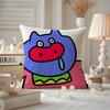 Weird Expression Doodle Cushion Cover Pattern Printed Pillowcase For Living Room Sofa Cushion Cover & Bedroom Decor