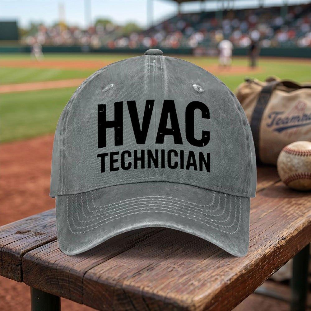 HVAC TECHNICIAN Baseball Cap Adjustable Buckle Washable Unisex Lightweight Breathable Hat for Unisex Women Daily Wear Travel Gifts