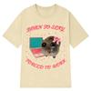 Nato Per Sterminare Costretto A Lavorare Criceto Triste Divertente Meme Maglietta Donna Estetica Moda Vestiti Estivi Casual Vintage Y2k Magliette Top