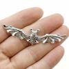 Retro Silver Bat Pendant for Halloween Jewelry DIY