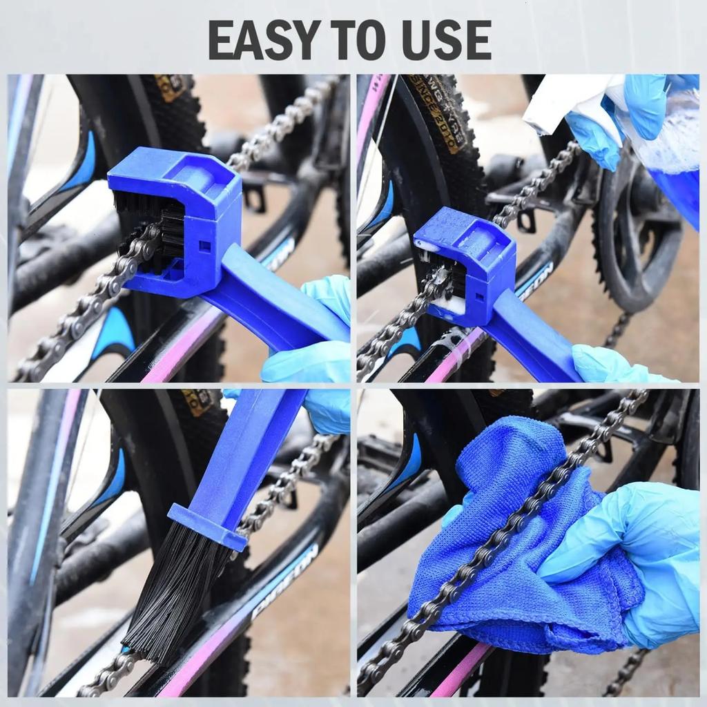 1Pc Motorcycle Chain Washer Universal Rim Care Tire Cleaning Brushes Bicycle Chain Dirt Clean Brushes Gear Maintenance Tool