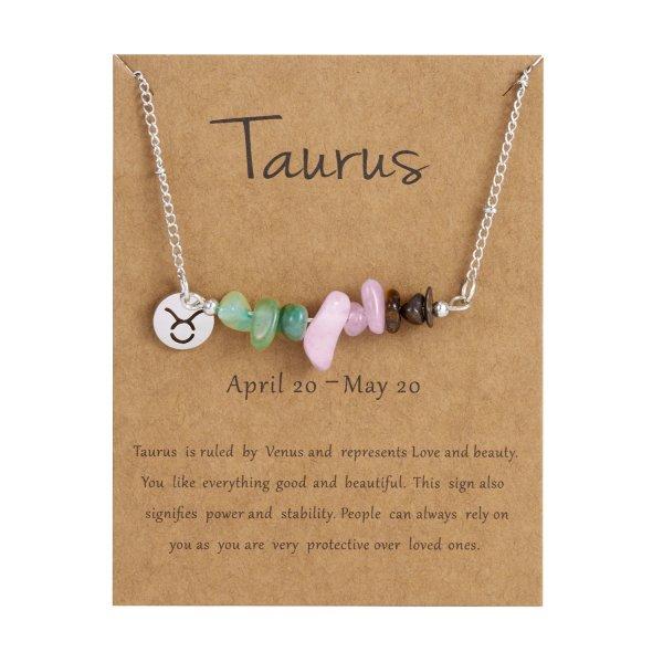 12 Constellation Sign Natural Birth Stone Handmade Bracelet for Women Kids Aries Leo Braid Bracelet  Birthday Gift