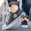 Trendiga tygskor Bekväma andningsbara halkfria promenadskor Höst Herr Canvas-skor Boardskor Matchande studentskor Casual herrskor