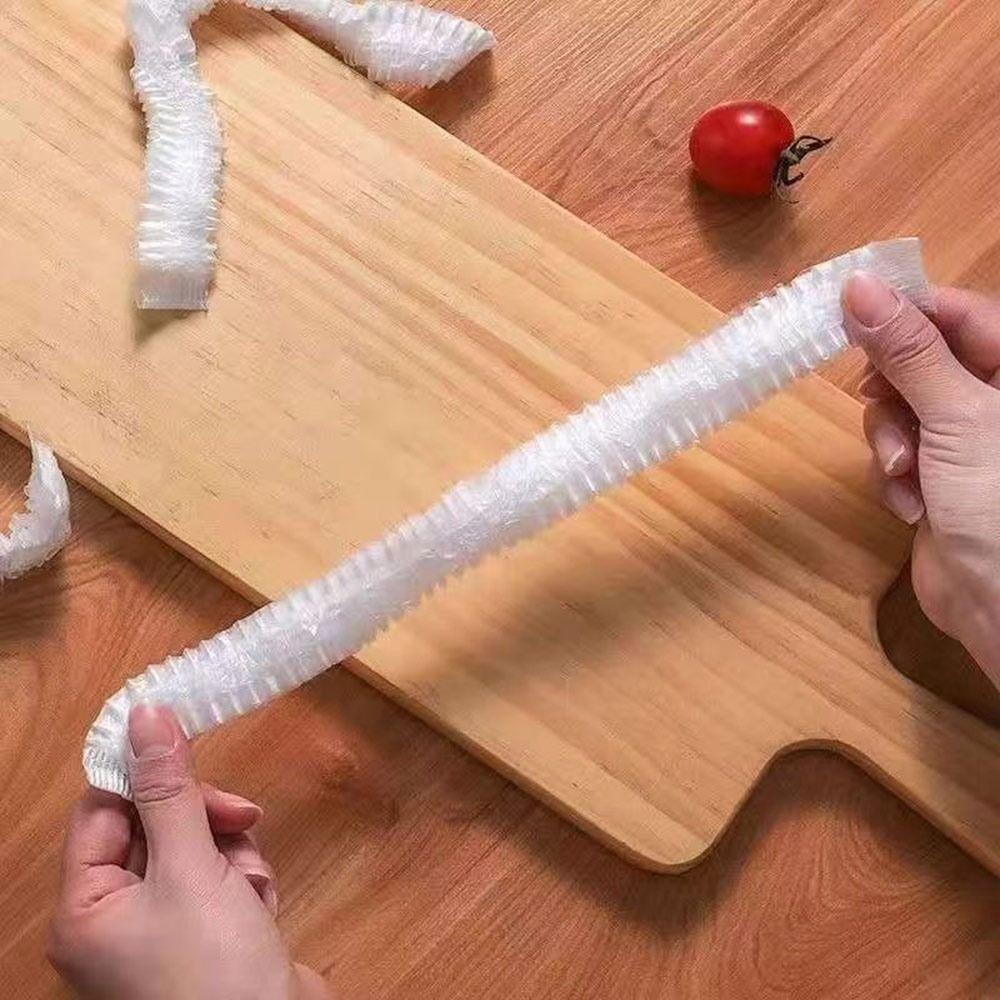 Elastic Band Plastic Wrap Bags Transparent Tray Cling Film New Food Cover