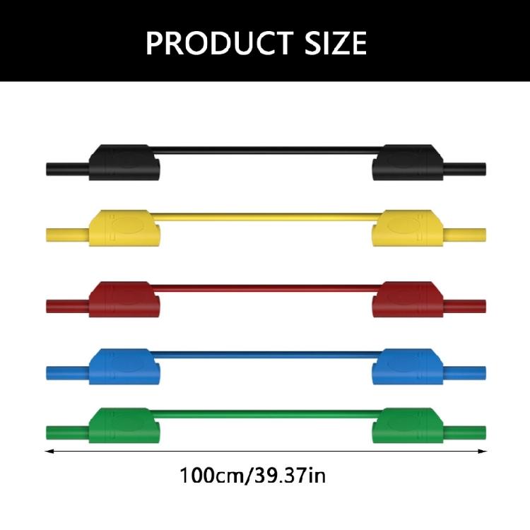 5pcs Strong Multimeter Test Cables PVC & Metal Wire 4mm Banana Plugs Safety Cord Easy To Use for Electronic Devices