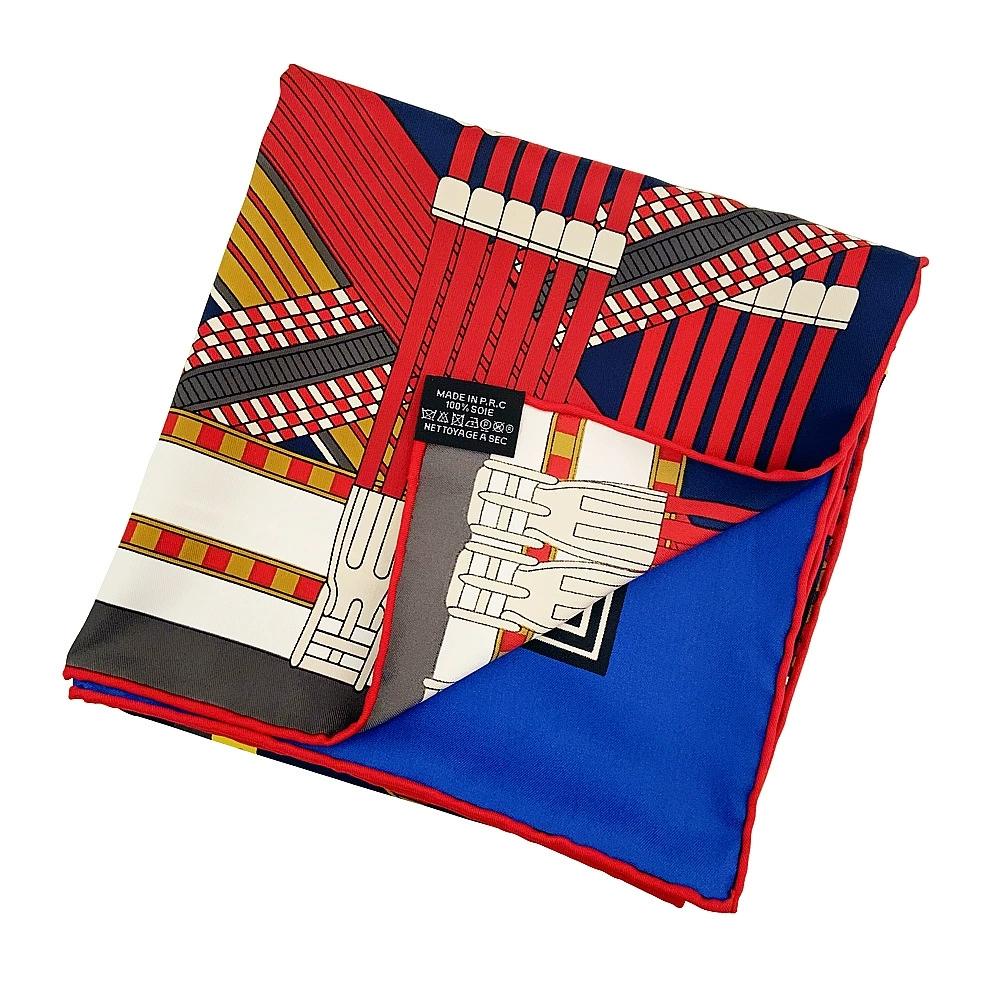 90cm Twill Silk Scarf For Ladies Manual Hand Rolled Square Belt Chain Scarves Luxury Women Echarpes Foulards Wrap Bandana Hijab