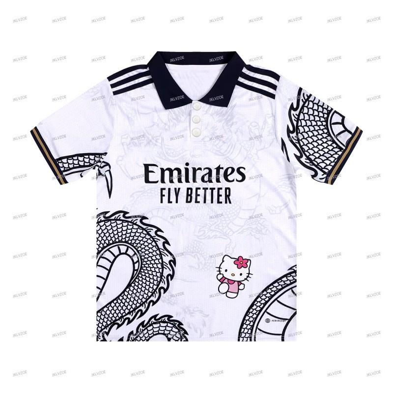 Hello Kitty 3D Digital Print Loose Fit Breathable Sporty Polo Shirt Cycling Outdoor Activities