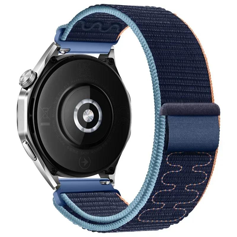22mm 20mm Nylon Loop Band For Huawei Watch 5/4/GT5/4/3/2 Pro 46mm Needlework Wristband Bracelet Amazfit Active2/Balance 2 Strap