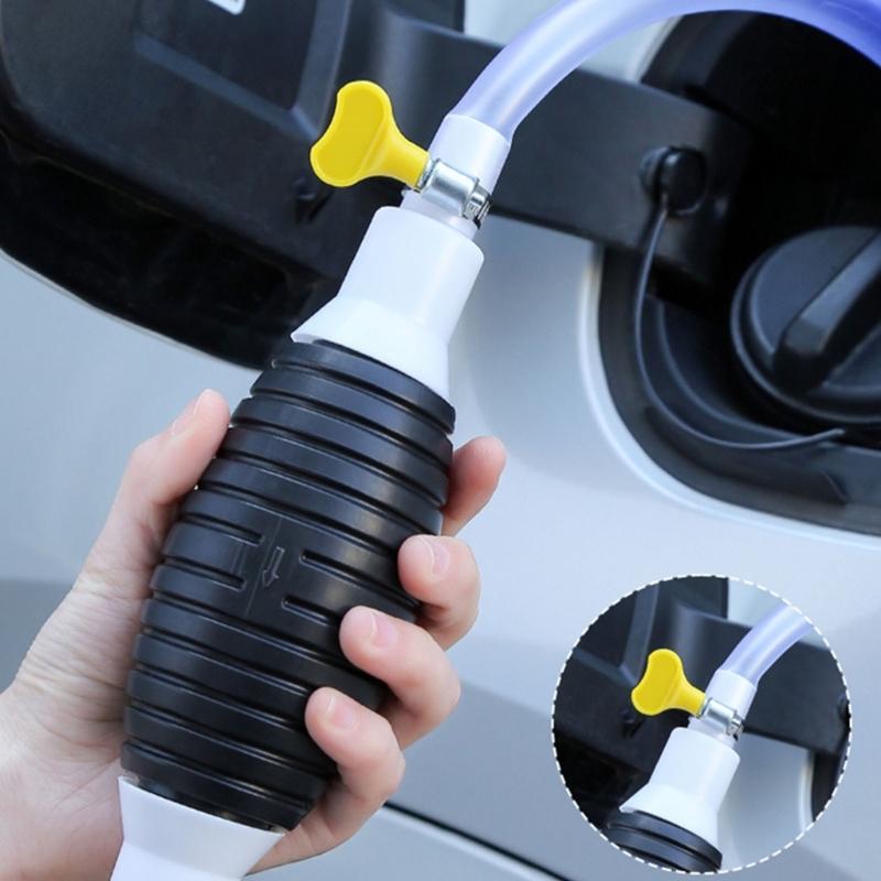Hand Pump Manual Liquid Transfer Pump With Locking Valves Durability Rubber Bulb For Automotive Home Use