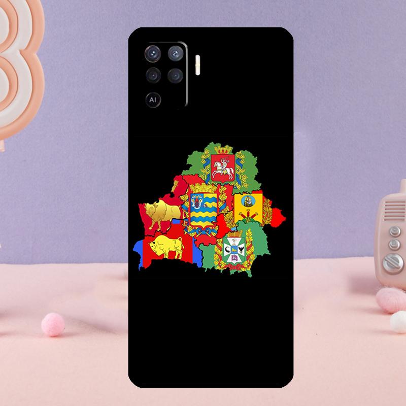 Belarus Flag Coat of Arms Phone Case For Oppo A58 A18 A38 A78 A98 A17 A77 A80 A40 A60 A16 A76 A96 A74 A94 A54 A15 A57S