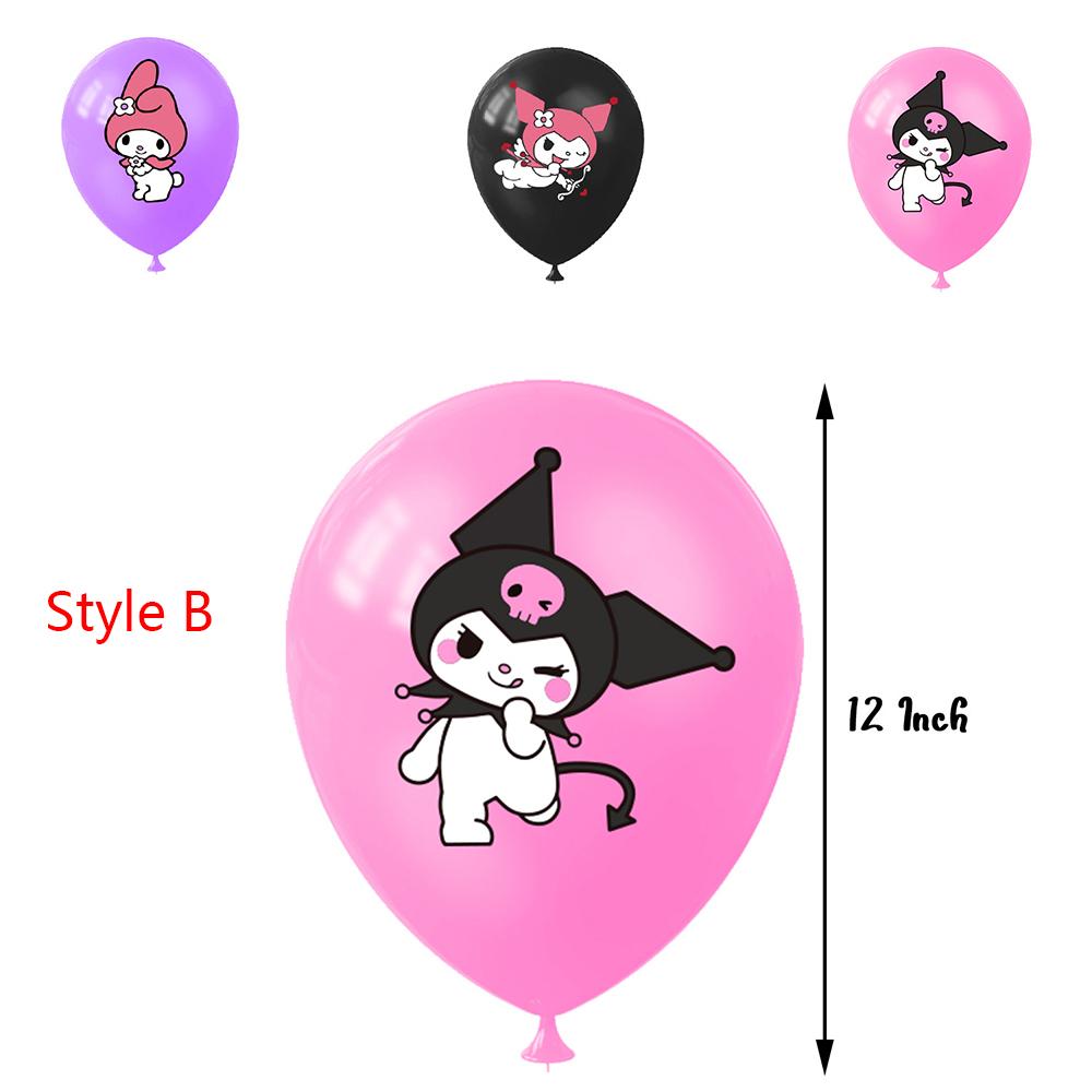 Kuromi Birthday Party Decoration Supplies Banner Cake Top Balloons for Children