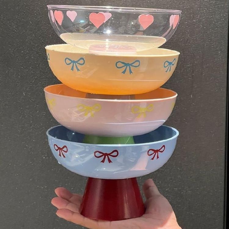 Artistic Plastic Snacks Organizers Bowl For Living Room Coffee Table Multipurpose Fruit Display Hygienic Drainage Base