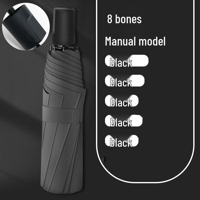 

Puyuan 8-Rib Folding Black UV Umbrella