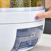 Rotating Grain Storage Bin Moisture Proof Sealed Food Dispenser Household Rice Bucket For Rice Grains Pet Food Organizer