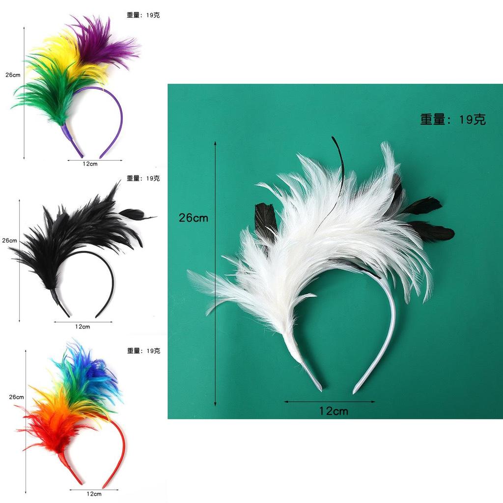 New Retro Rainbow Feather Headband For Kids Ideal For Halloween Parties And Celebrations