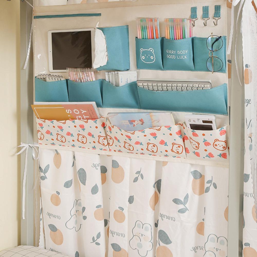 Wall Mounted Storage Bag Multiple Pockets Sundries Storage Pouches Portable Hanging Bag  Dormitory