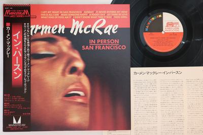 LP Record CARMEN MCRAE - In Person / San Francisco 22AP142 MAINSTREAM 1976 Japan Obi Jazz Used