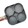 4 Hole Frying Pan Egg Omelet Burger Pan Non-stick Ham Pancake Maker For Gas Stove Induction Cooker
