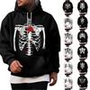 Men's Hooded Halloween Print Hoodie