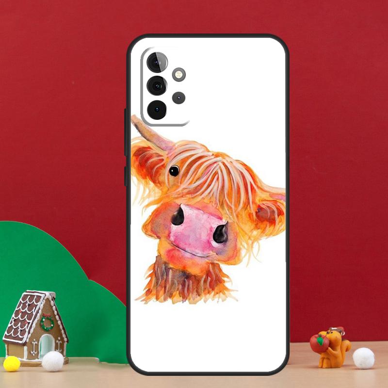 Süße Schottische Hochlandrind-Hülle Für Samsung Galaxy A55 A52 A32 A12 A33 A06 A16 A26 A36 A56 A15 A53 A13 A34 A54 A14 A17