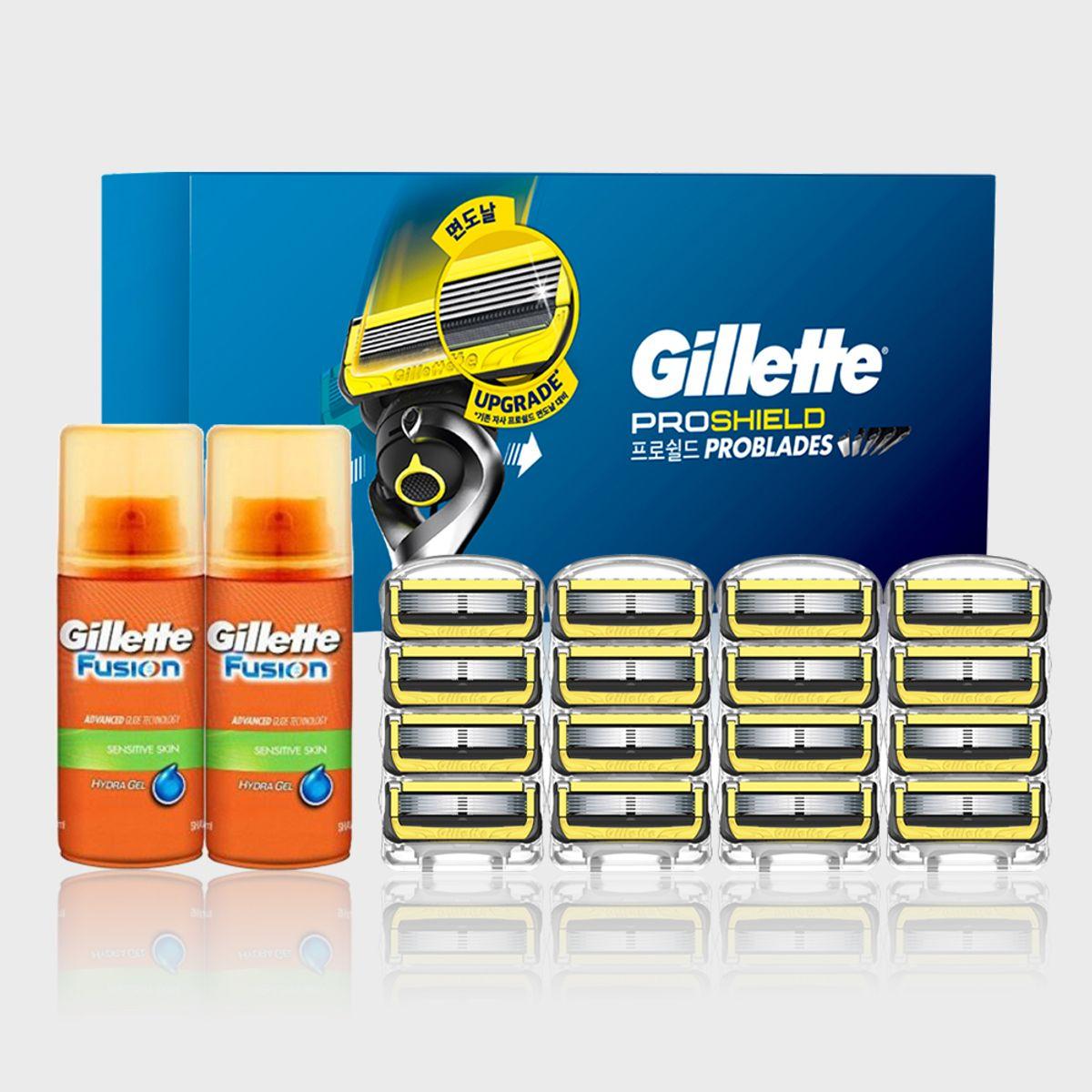 ProShield Yellow Razor Blades 16-Pack + Free Gift of 2 Mini Gels