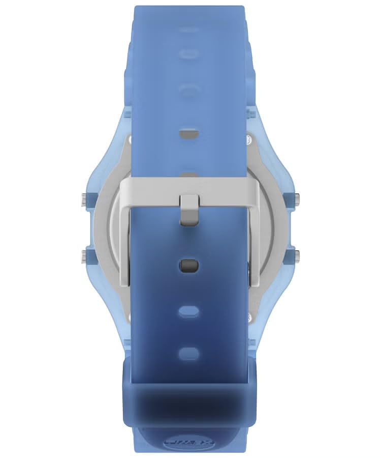 TIMEX T80 Translucent Quartz Watch TW2Y34100 TW2Y34200 TW2Y36400 Skeleton Digital Watch 30m Water Resistant Date Display Chronograph Alarm (Blue)