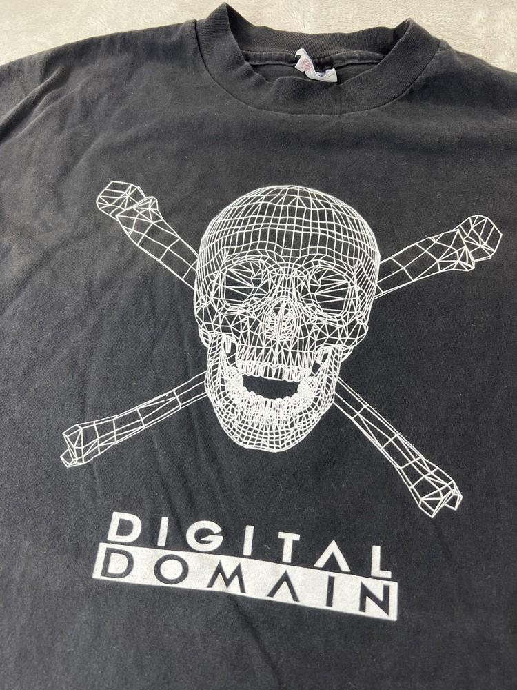 

Vintage Digital Domain Shirt Mens XL Skull Graphic Fear Not Movie 90s FX Unisex T-Shirt S