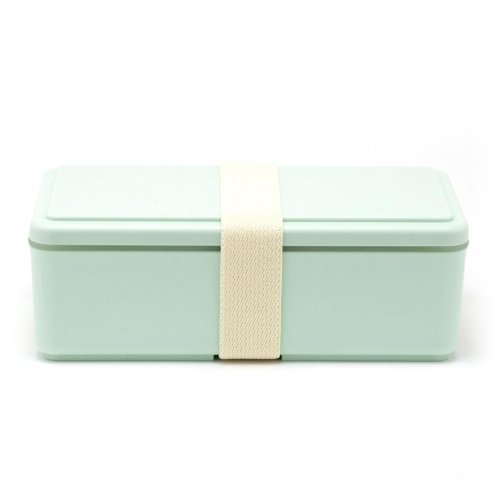 Square Lunch Box with Integrated Ice Mint x x 6 500ml Single Suitable for Women and Rubber Band Easy Microwave Dishwasher Safe excluding Product