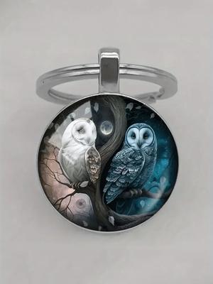 Owl Retro Gränsöverskridande Kreativ Nyckelring
