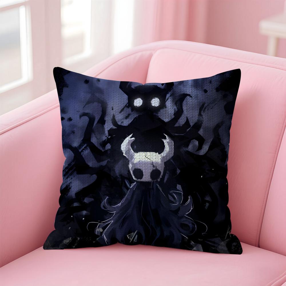 Game HHollow Knight Cushion Cover Natural Linen Pillow Case DoubleSided Print Decorative Sofa Pillowcase Home Decor Gift