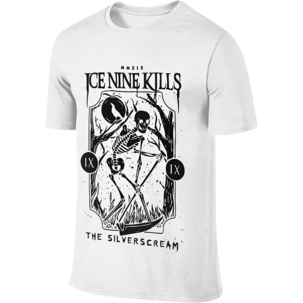 POLNWZWA Mens T Shirts Ice Nine Kills Crewneck Cotton Short Sleeve Sport Tees Gym Workout Running Shirts for Men