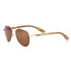 Earth Wood Sayulita Polarized Sunglasses Zebra Brown