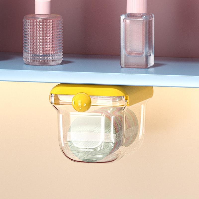 Transparent Bathroom Cotton Stick Makeup Cotton Bedroom Pull-Out Storage Drawer Style Storage Box Under The Mirror Cabinet