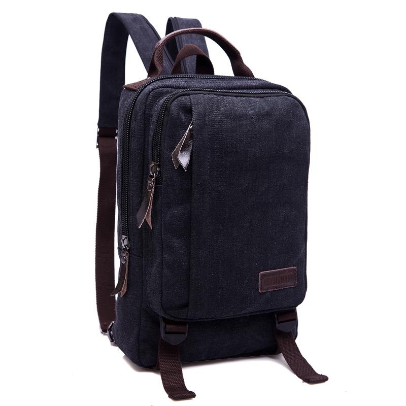 Trendy Unisex Solid Color Multi-Color Canvas Small Single Shoulder Backpack