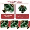 8 Pcs Vintage-Style Pumpkin-Shaped Ceramic Cabinet Knobs - Antique Bronze Finish Retro Drawer Pulls with Easy Installation Hardware