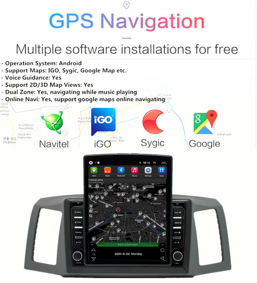 Android 11 Head Unit for Jeep Grand Cherokee Model A 2004-2007