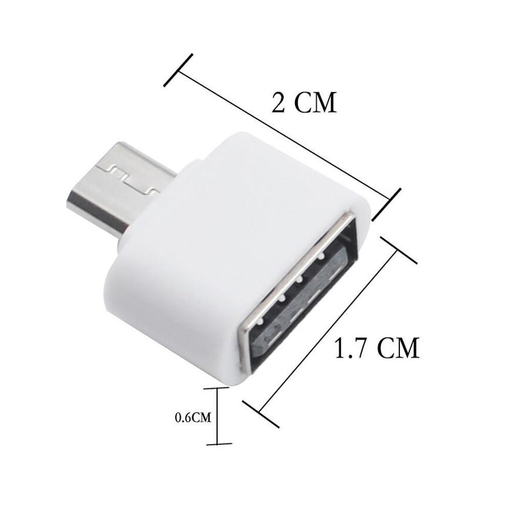 Micro USB To USB OTG Adapter Converter Connector for Smartphones Tablets and Other Compatible Devices Supports USB Peripherals and Data Transfer