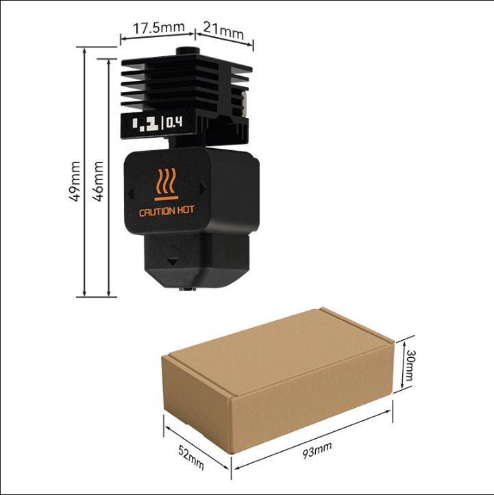 Tuozhu H2D Detachable Steel Nozzle Hotend HF Extrusion Head for A1/A1mini