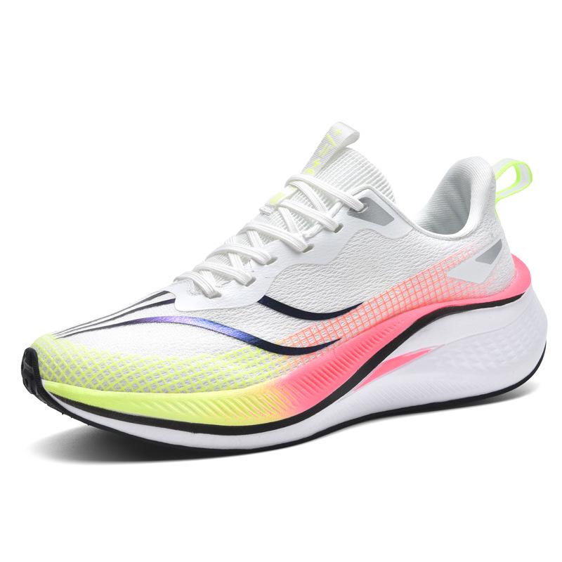 007 Breathable Mesh Running Shoes with Carbon Plate & Shock Absorption for Spring/Summer - Low-Top Casual Sports Shoes for Couples