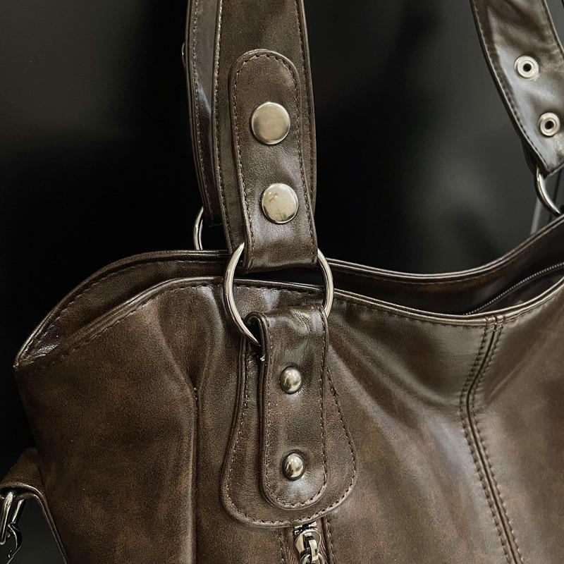 Fashion Leather Shoulder Bag for Women Multi Compartment Square Bag Retro Crossbody Bag Perfect for Shopping Daily Life and Weekend Outings