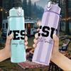 1PC Jesus The Way Truth Life 750ml Color Plastic Sports Water Bottle Leakproof Flip Straw Lid Suitable for Sports Office Home Use