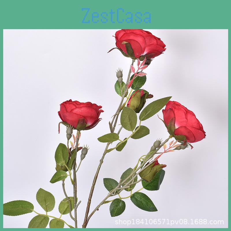 Simulation Six Rose Head Flower Artificial Flower Photography Props Decor Home