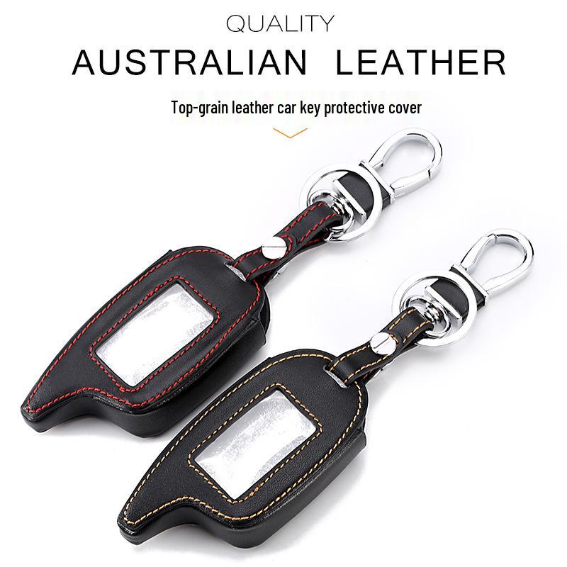 MAGICAR M7 Remote Control Genuine Leather Key Case and Keychain for Russia