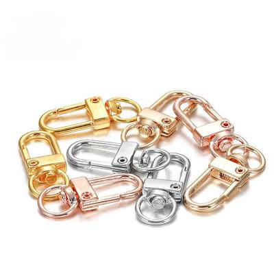 10PCS 12x33mm DIY Hardware Accessories Rotating Dog Buckle Zinc Alloy Bag Hook Buckle Key Ring Chain Jewellry Making