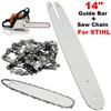 New 14" Chainsaw Guide Bar with Chain Saw 3/8 50DL 36.22" for STIHL MS170 MS180 MS190 MS250 MS193T MS200T MS230 Electric Saw